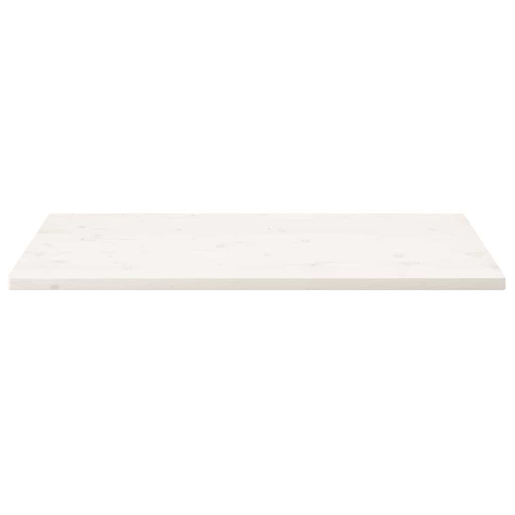vidaXL Table Top White 110x55x2.5 cm Solid Wood Pine Rectangular