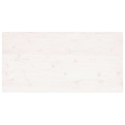 vidaXL Table Top White 110x55x2.5 cm Solid Wood Pine Rectangular
