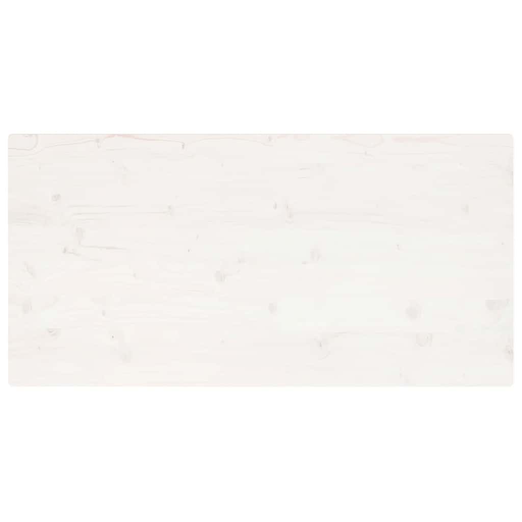 vidaXL Table Top White 110x60x2.5 cm Solid Wood Pine Rectangular