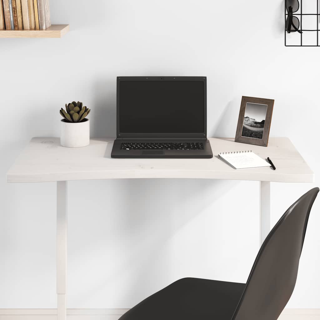 vidaXL Desk Top White 80x40x2.5 cm Solid Wood Pine