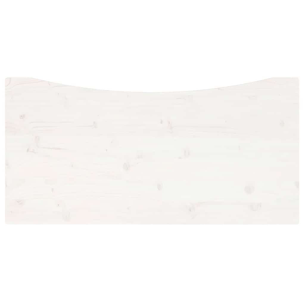 vidaXL Desk Top White 100x50x2.5 cm Solid Wood Pine