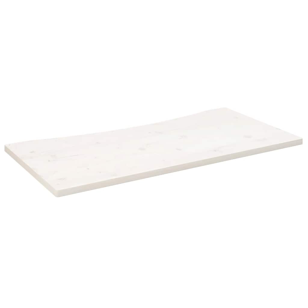 vidaXL Desk Top White 110x55x2.5 cm Solid Wood Pine