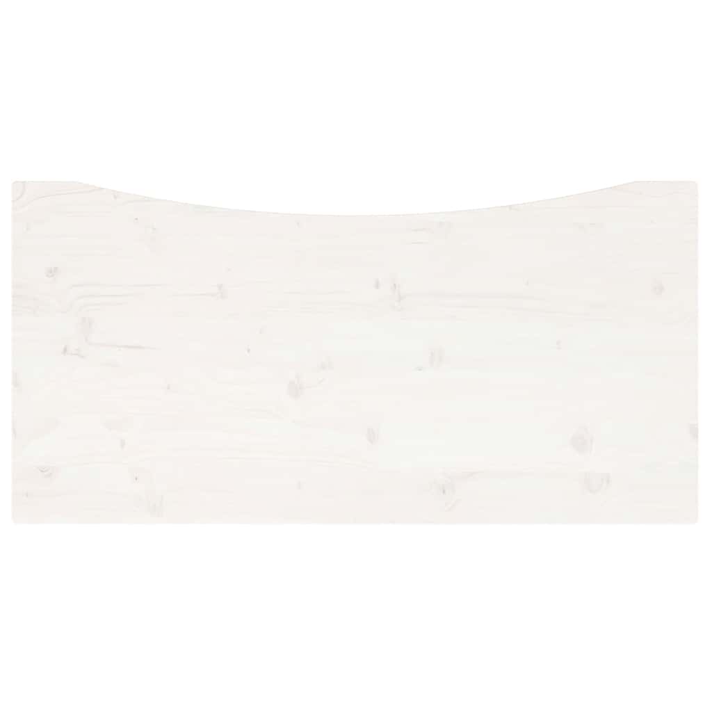 vidaXL Desk Top White 110x55x2.5 cm Solid Wood Pine
