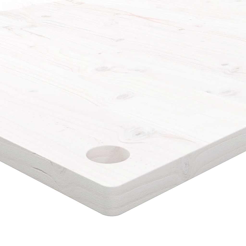vidaXL Desk Top White 80x40x2.5 cm Solid Wood Pine