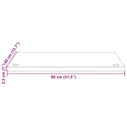 vidaXL Desk Top White 80x40x2.5 cm Solid Wood Pine