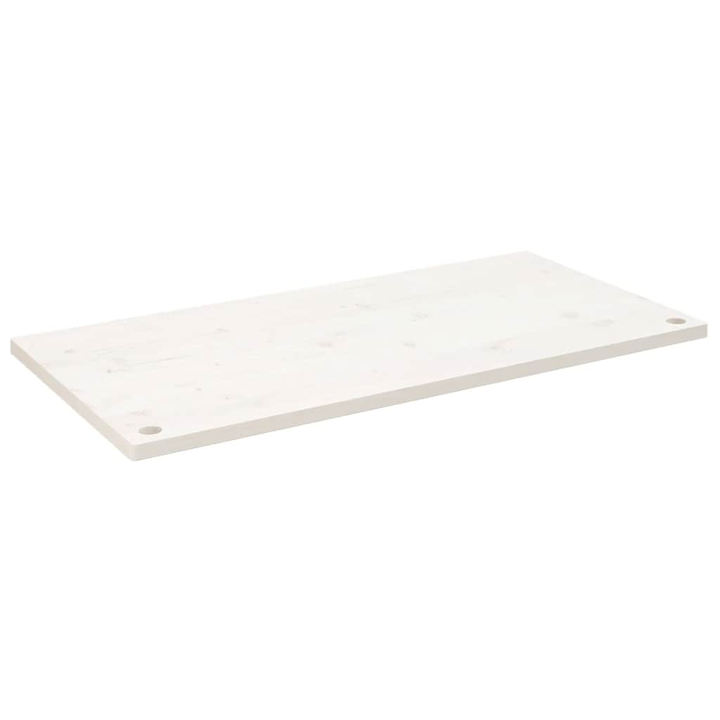 vidaXL Desk Top White 100x50x2.5 cm Solid Wood Pine