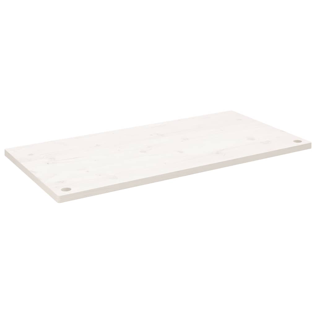 vidaXL Desk Top White 100x60x2.5 cm Solid Wood Pine