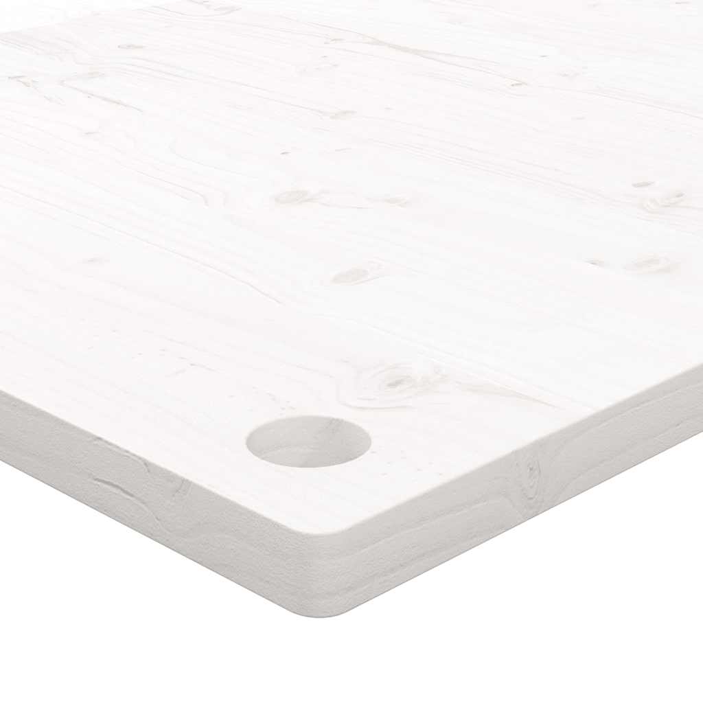 vidaXL Desk Top White 100x60x2,5 cm Solid Wood Pine