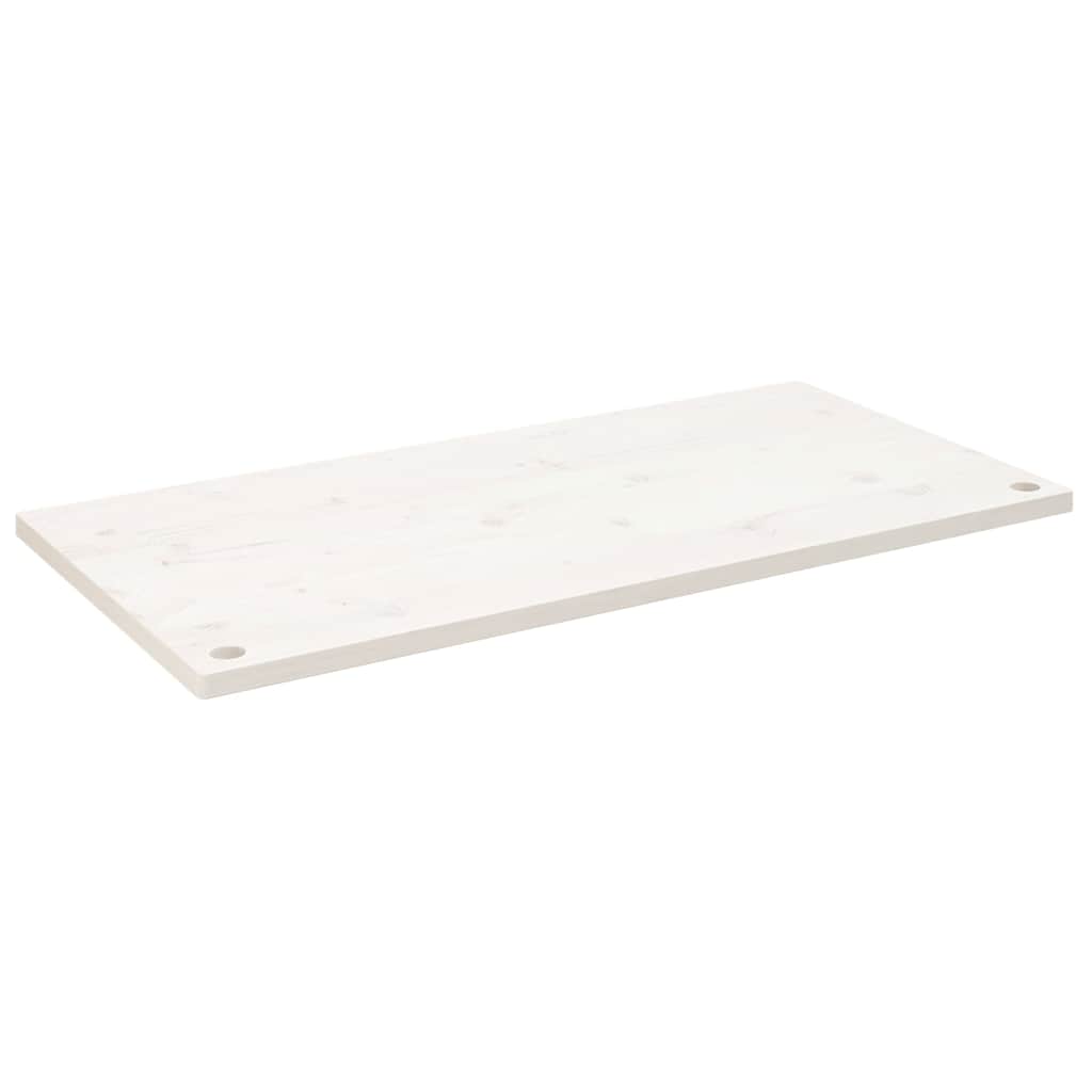 vidaXL Desk Top White 110x60x2.5 cm Solid Wood Pine