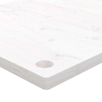 vidaXL Desk Top White 110x60x2.5 cm Solid Wood Pine