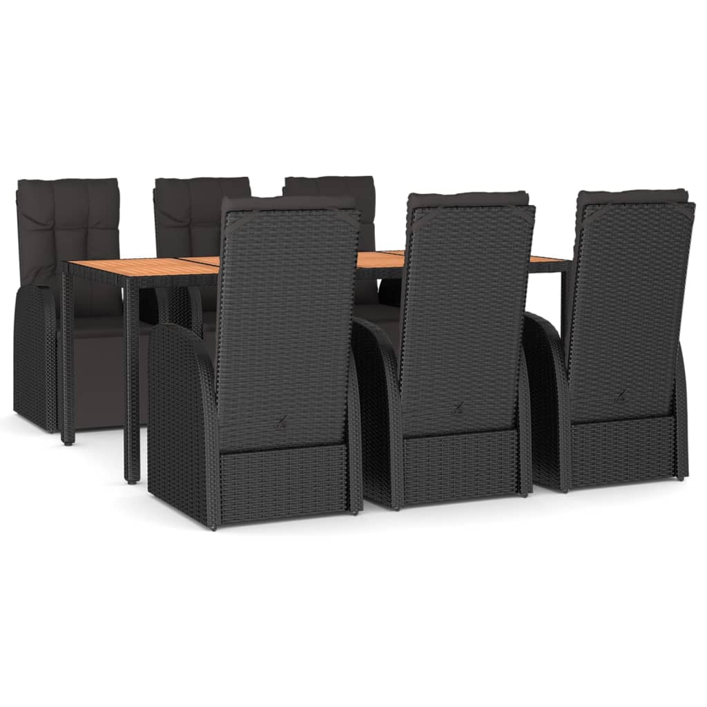vidaXL Garden Dining Set | Black