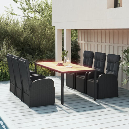 vidaXL Garden Dining Set | Black