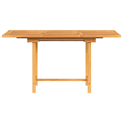 vidaXL Extending Garden Table 110-160x80x75cm Solid Wood Teak