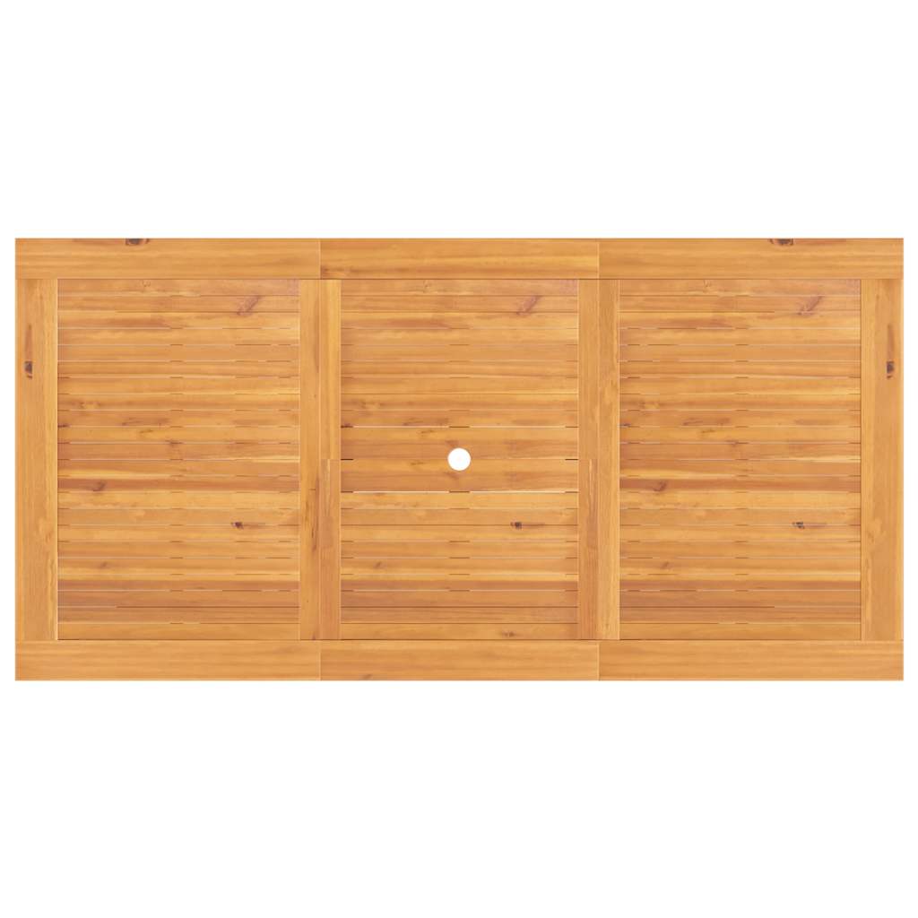 vidaXL Extending Garden Table 110-160x80x75cm Solid Wood Teak