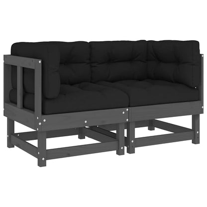 vidaXL Corner Sofa | Grey | Solid pine wood, Oxford fabric | Medium | Modular