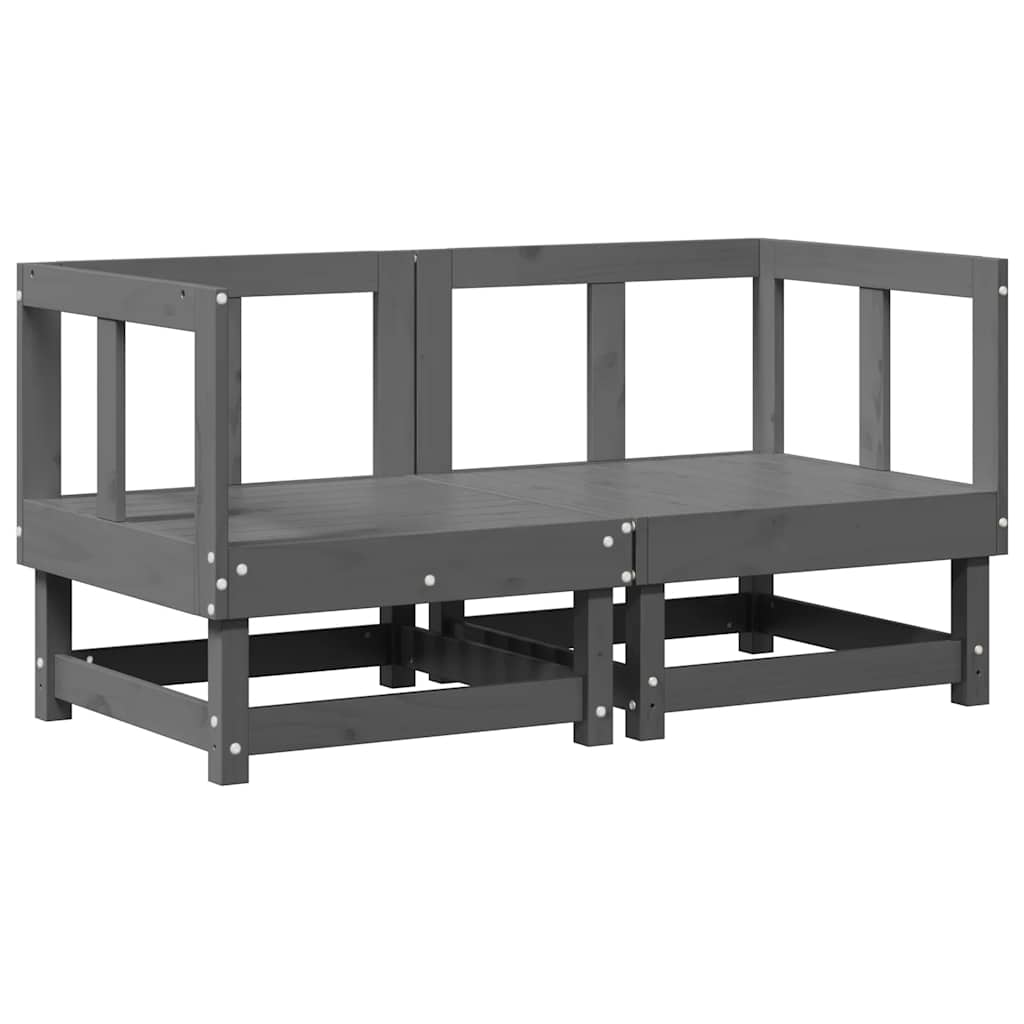 vidaXL Corner Sofa | Grey | Solid pine wood, Oxford fabric | Medium | Modular