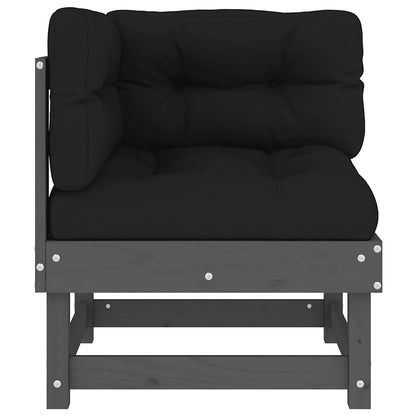 vidaXL Corner Sofa | Grey | Solid pine wood, Oxford fabric | Medium | Modular