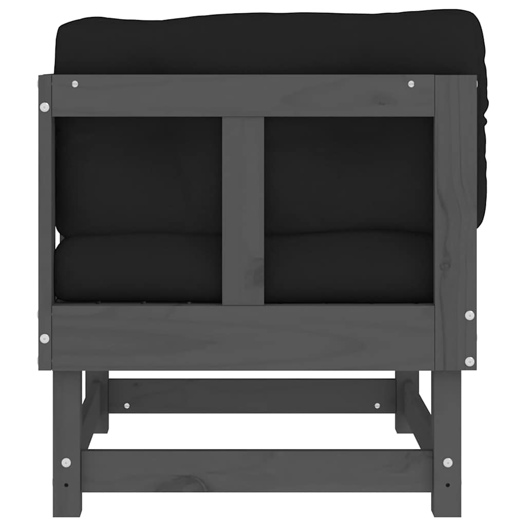 vidaXL Corner Sofa | Grey | Solid pine wood, Oxford fabric | Medium | Modular