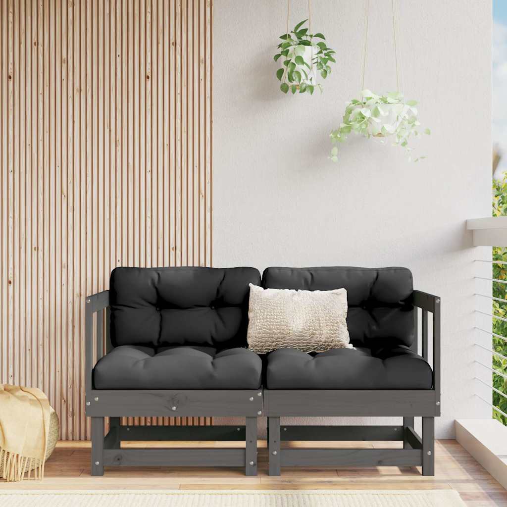 vidaXL Corner Sofa | Grey | Solid pine wood, Oxford fabric | Medium | Modular
