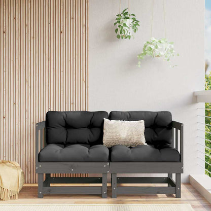 vidaXL Corner Sofa | Grey | Solid pine wood, Oxford fabric | Medium | Modular
