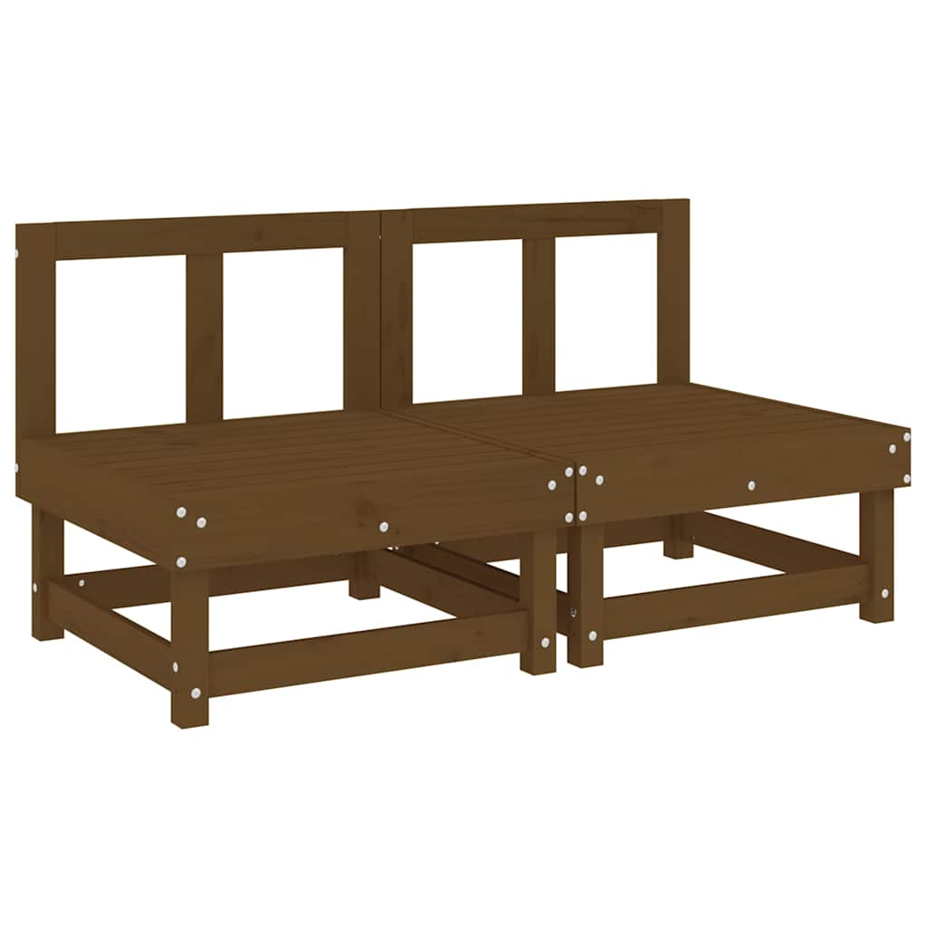 vidaXL Middle Sofa | Honey brown, Taupe