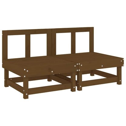 vidaXL Middle Sofa | Honey brown, Taupe