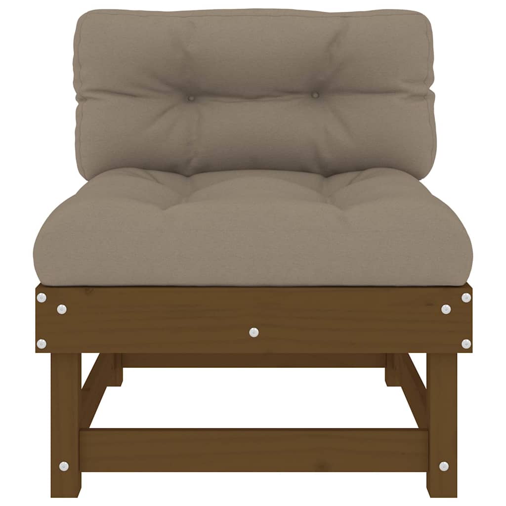 vidaXL Middle Sofa | Honey brown, Taupe
