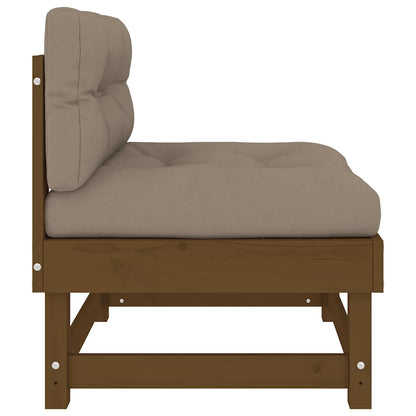 vidaXL Middle Sofa | Honey brown, Taupe