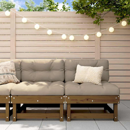 vidaXL Middle Sofa | Honey brown, Taupe