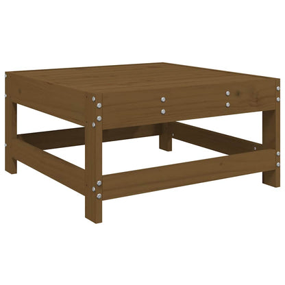 vidaXL Garden Footstool with Cushion Honey Brown Solid Wood Pine