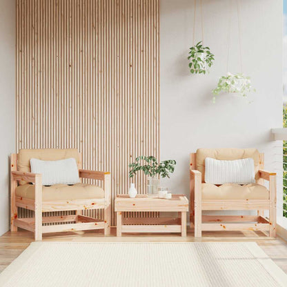 vidaXL Garden Chairs with Cushions 2 pcs Solid Wood Pine