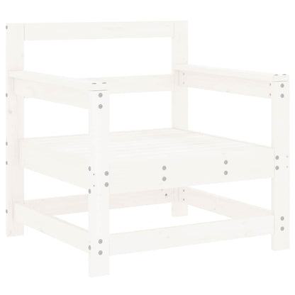 vidaXL Garden Chairs with Cushions 2 pcs White Solid Wood Pine