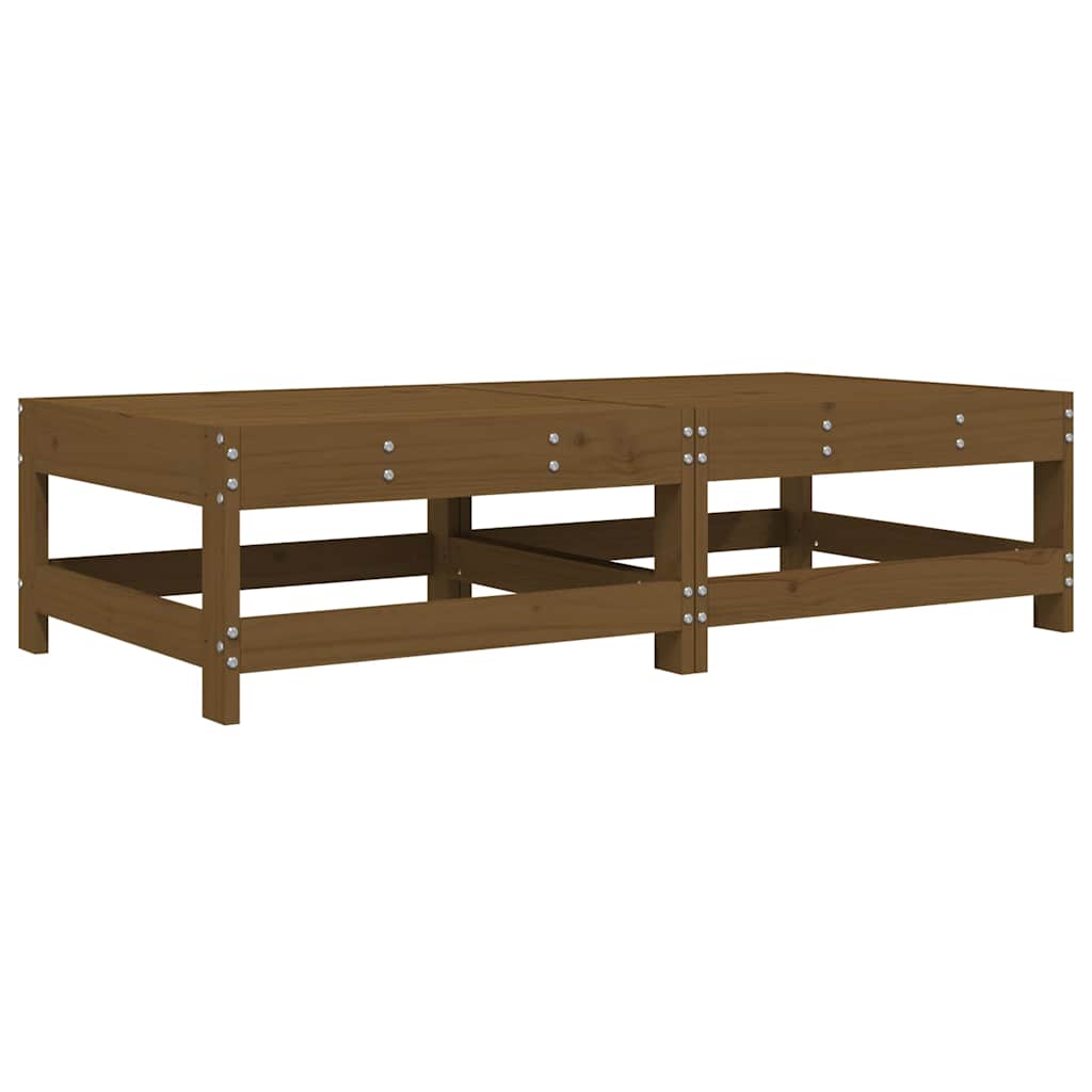vidaXL Garden Footstools with Cushions 2pcs Honey Brown