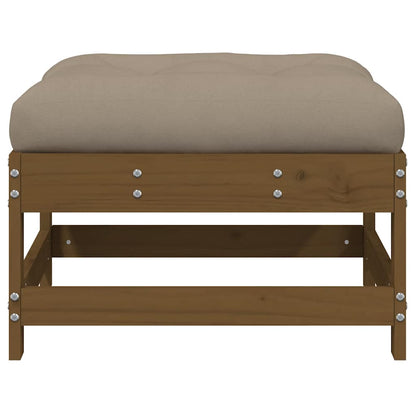 vidaXL Garden Footstools with Cushions 2pcs Honey Brown