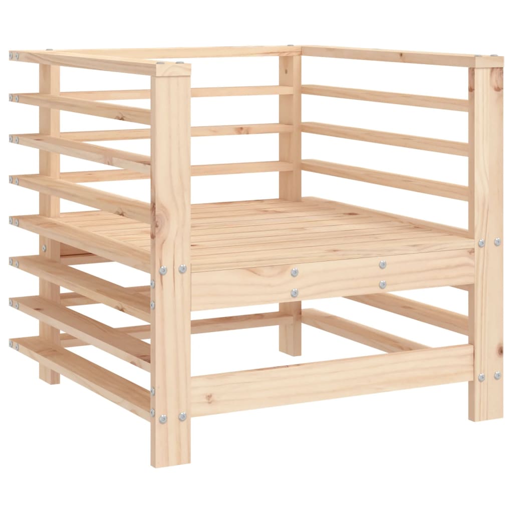 vidaXL Garden Chairs with Cushions 2 pcs Solid Wood Pine