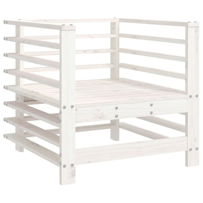 vidaXL Garden Chairs with Cushions 2 pcs White Solid Wood Pine