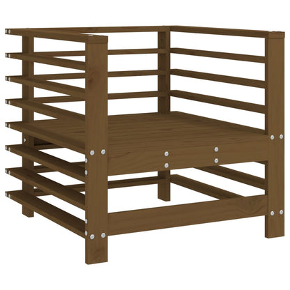 vidaXL Garden Chairs with Cushions 2 pcs Honey Brown Solid Wood Pine
