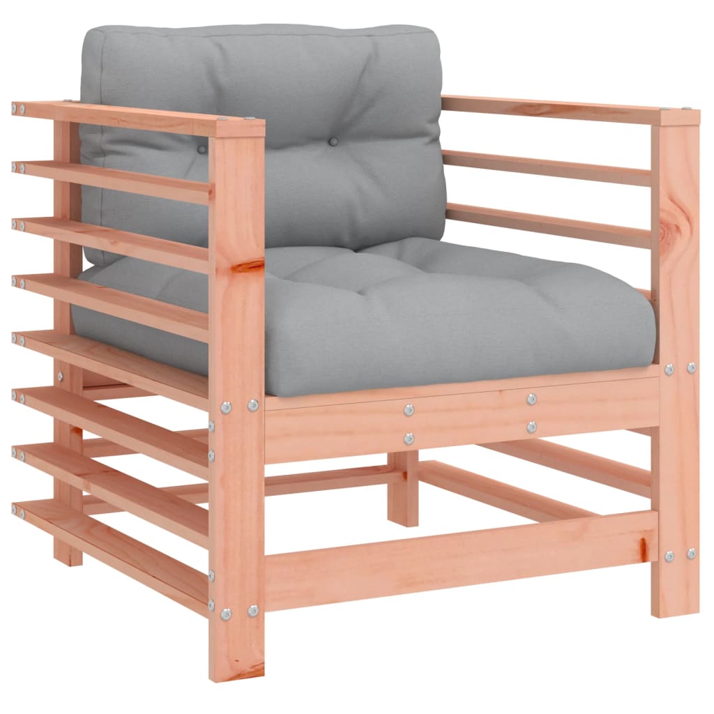 vidaXL Garden Chairs with Cushions 2 pcs Solid Wood Douglas