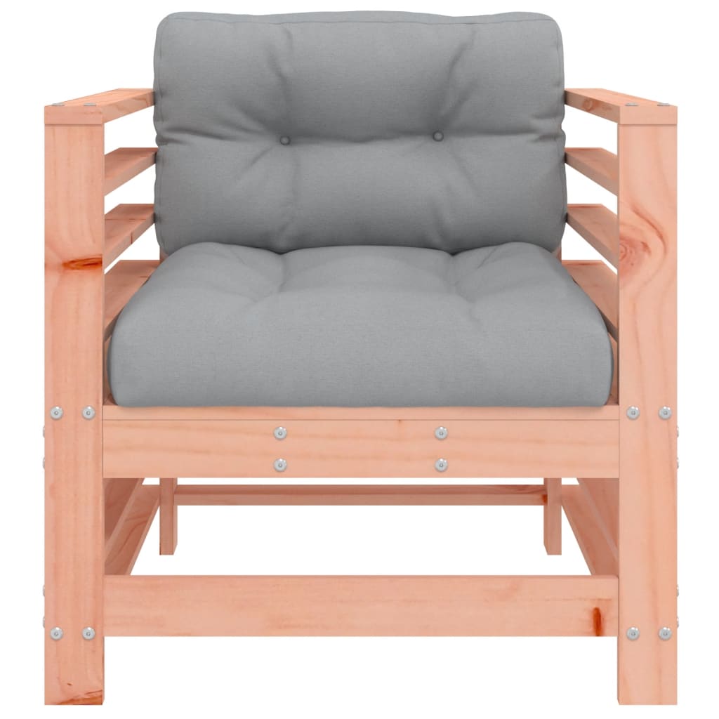 vidaXL Garden Chairs with Cushions 2 pcs Solid Wood Douglas