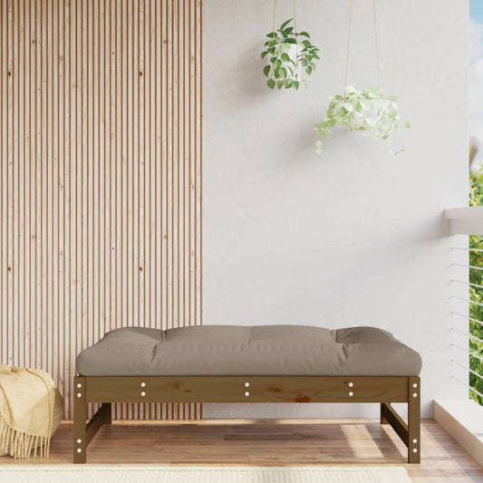 vidaXL Garden Footstool | Honey Brown, Taupe