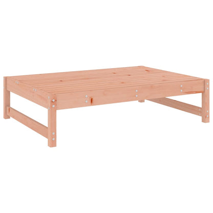 vidaXL Garden Footstool | Grey and Wood | Solid Douglas wood, Oxford fabric