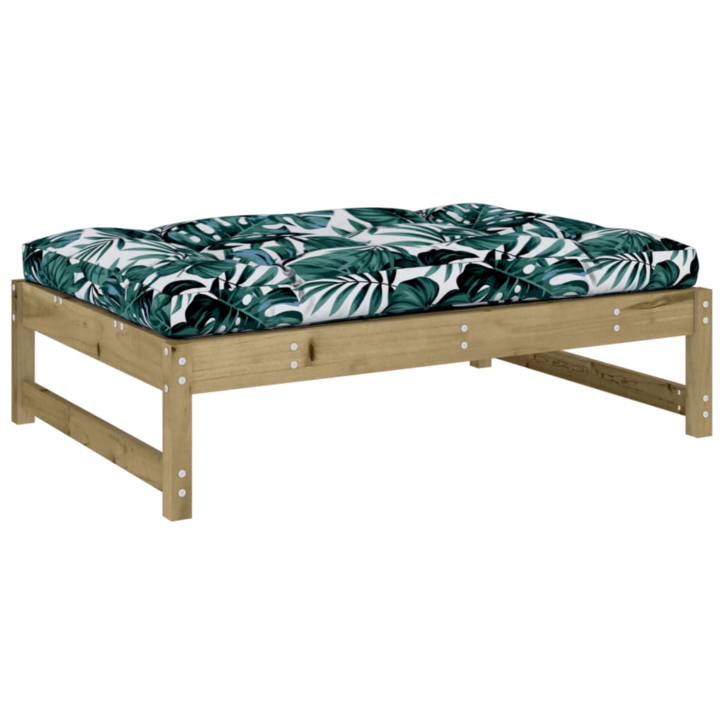 vidaXL Garden Footstool | Brown | Impregnated pine wood | 120x84x30 cm | Modular