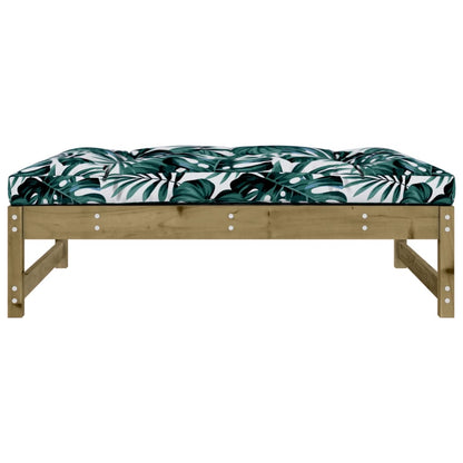 vidaXL Garden Footstool | Brown | Impregnated pine wood | 120x84x30 cm | Modular