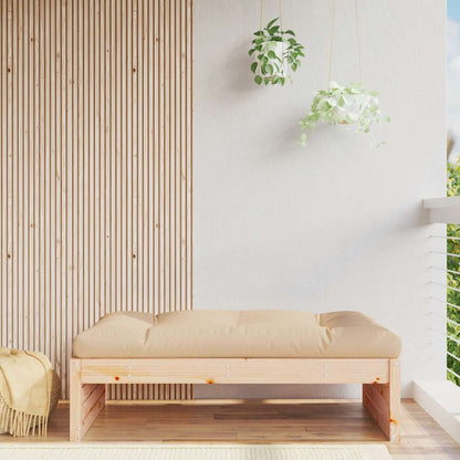 vidaXL Garden Footstool | Beige | Solid pine wood | Large | Modular