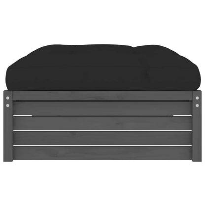 vidaXL Garden Footstool | Grey, Black