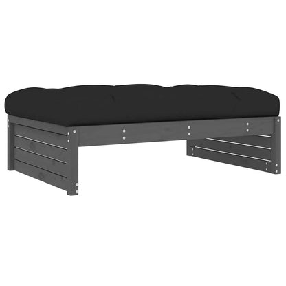 vidaXL Garden Footstool | Grey, Black