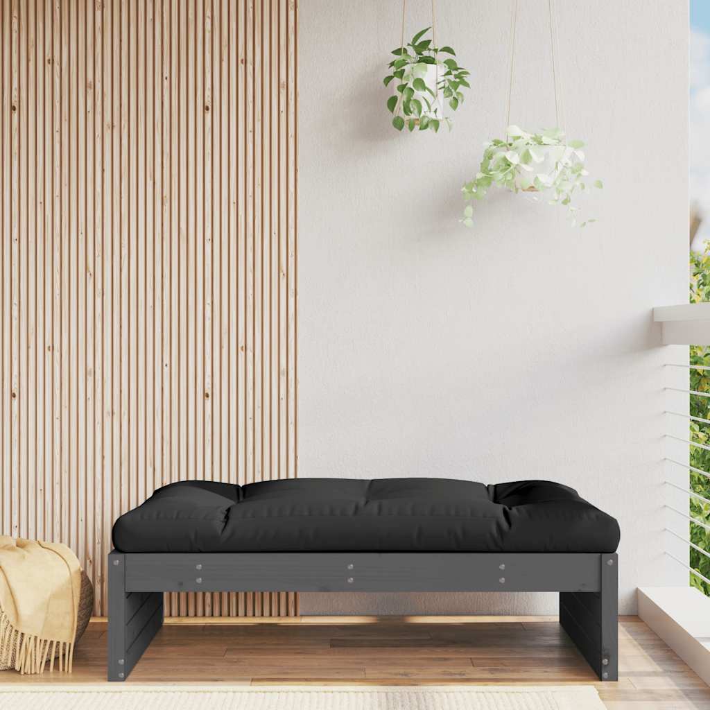 vidaXL Garden Footstool | Grey, Black