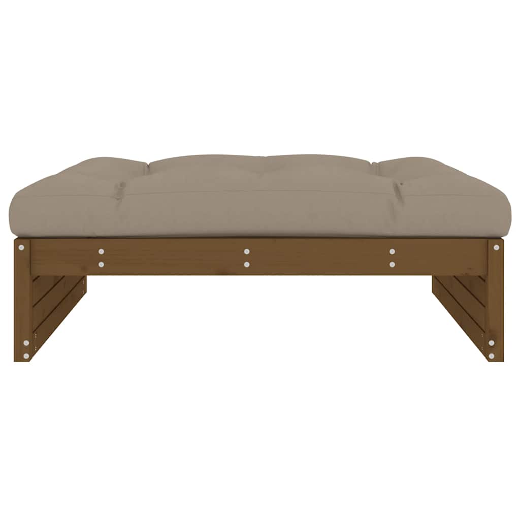 vidaXL Garden Footstool | Honey brown | Solid pine wood | 120 x 84 x 30 cm