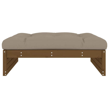 vidaXL Garden Footstool | Honey brown | Solid pine wood | 120 x 84 x 30 cm