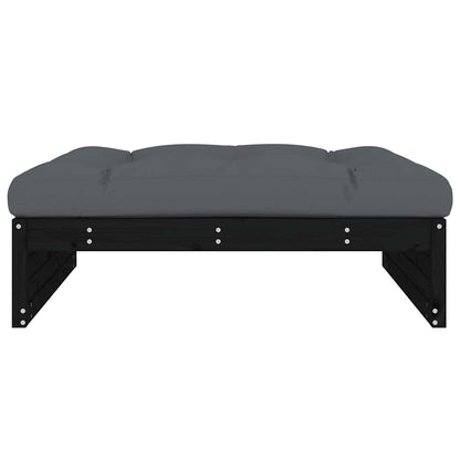 vidaXL Garden Footstool | Black, Anthracite | Solid pine wood | 120x80 cm